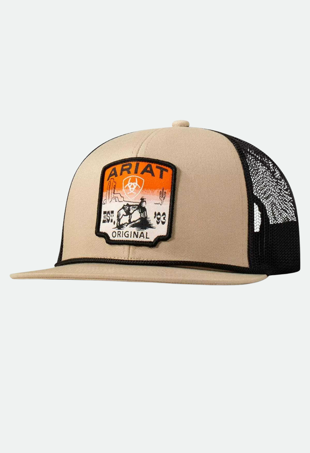 Ariat Unisex Desert Scene Patch Khaki Mesh Back Snapback Hats