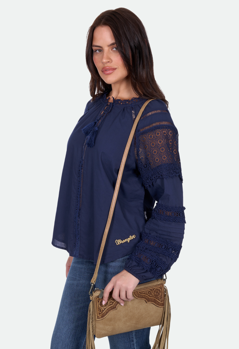 Wrangler Women's TAMARA LS Blouse - Navy