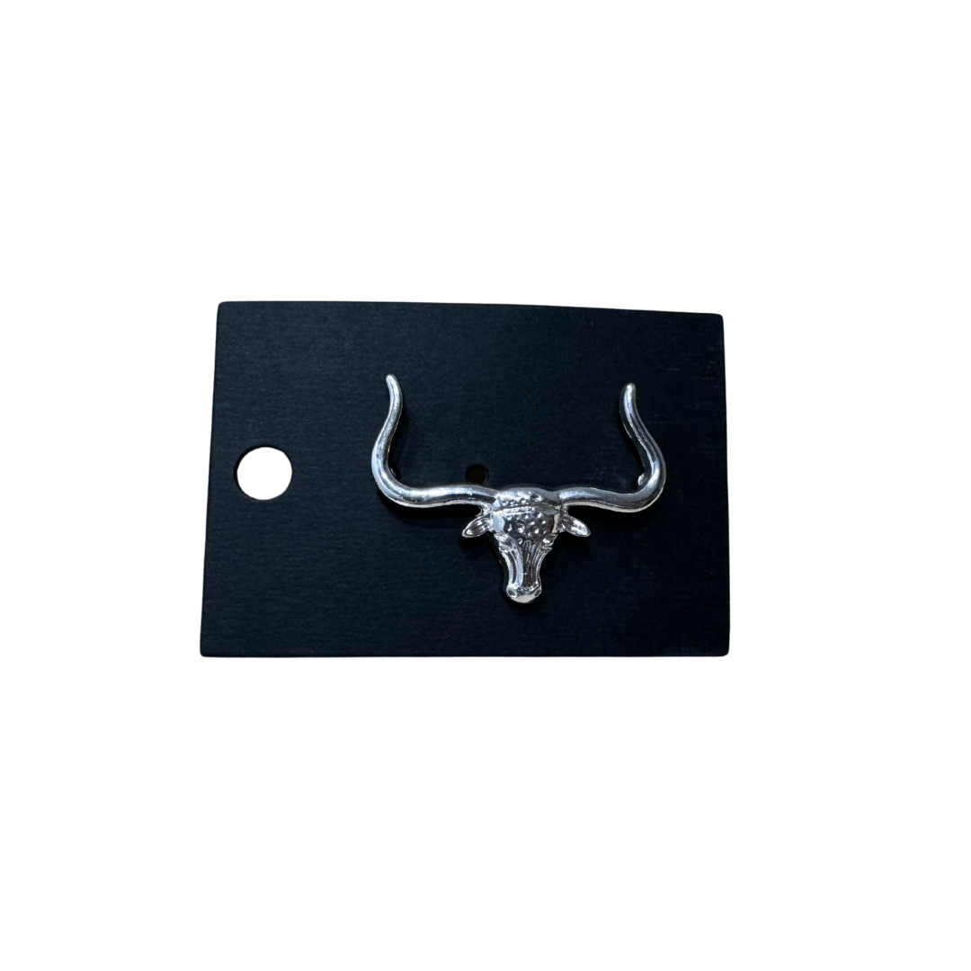 Austin Accent Hat Pin Longhorn Small Silver