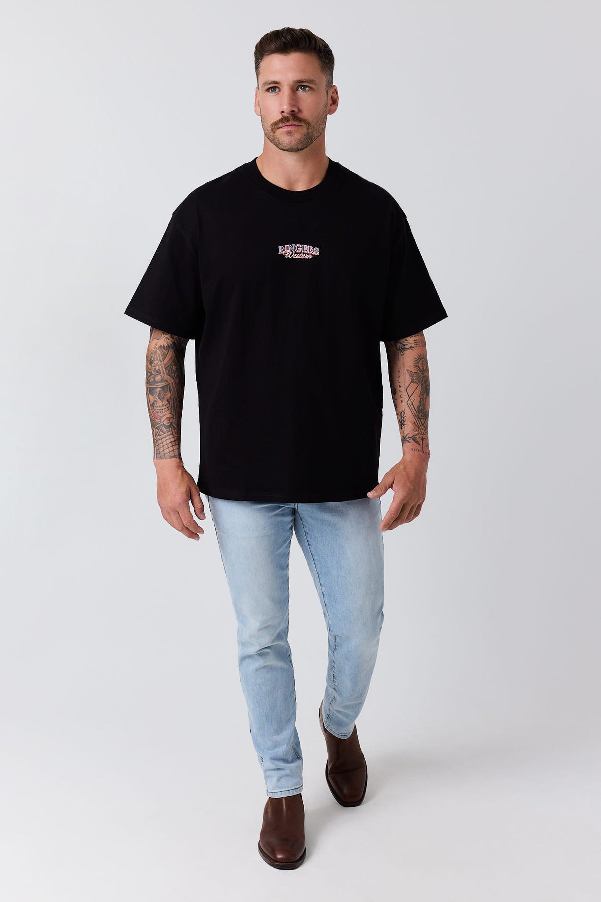 Ringers Western Men's Eagle Eye Box Fit T-Shirt – Black