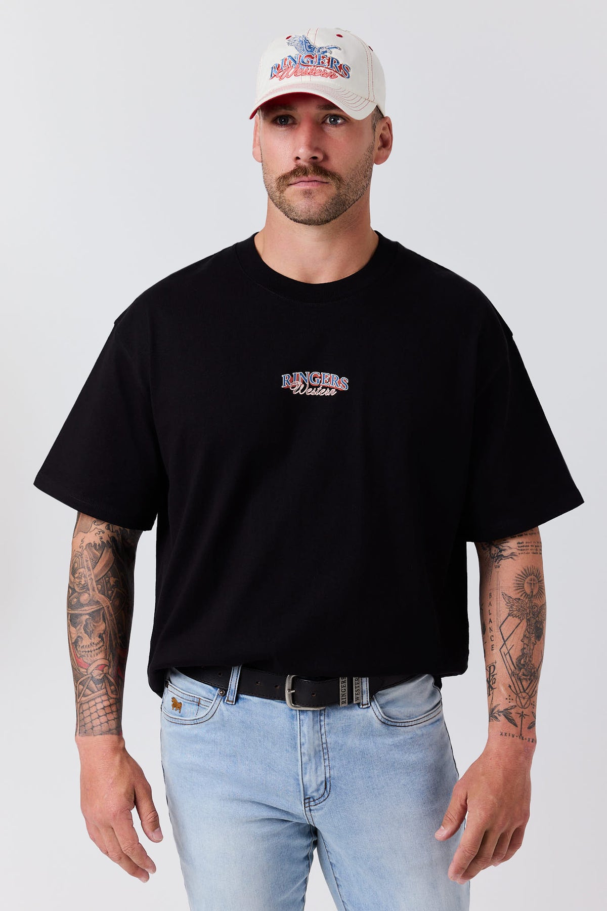Ringers Western Men's Eagle Eye Box Fit T-Shirt – Black