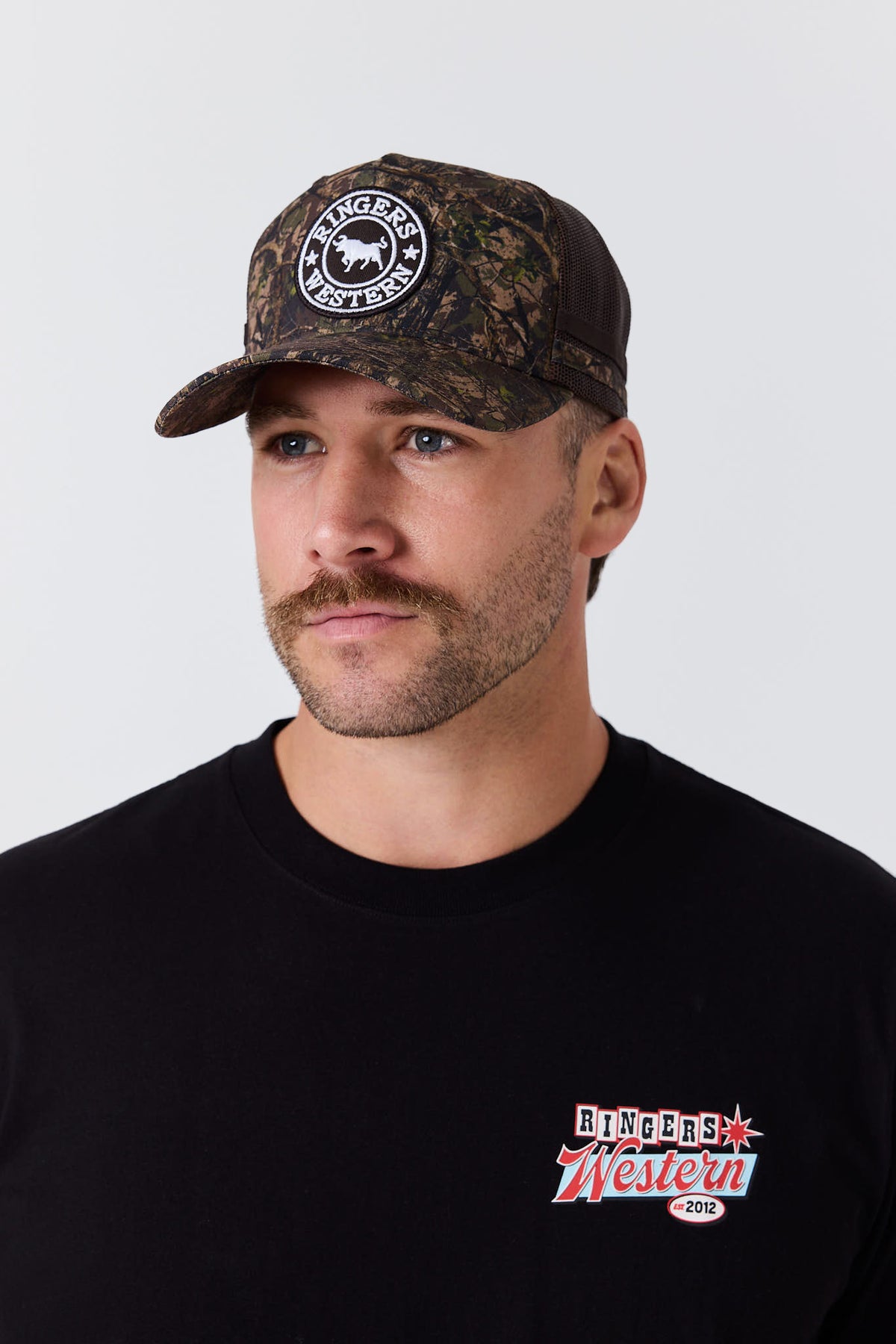 Ringers Western Men's Roadsign Glow Loose Fit T-Shirt – Black