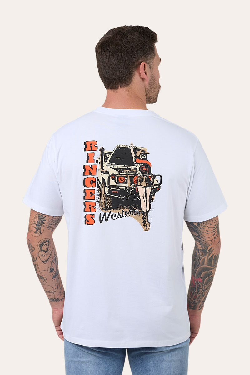 Ringers Western Men's Side Chick Loose Fit T-Shirt - White