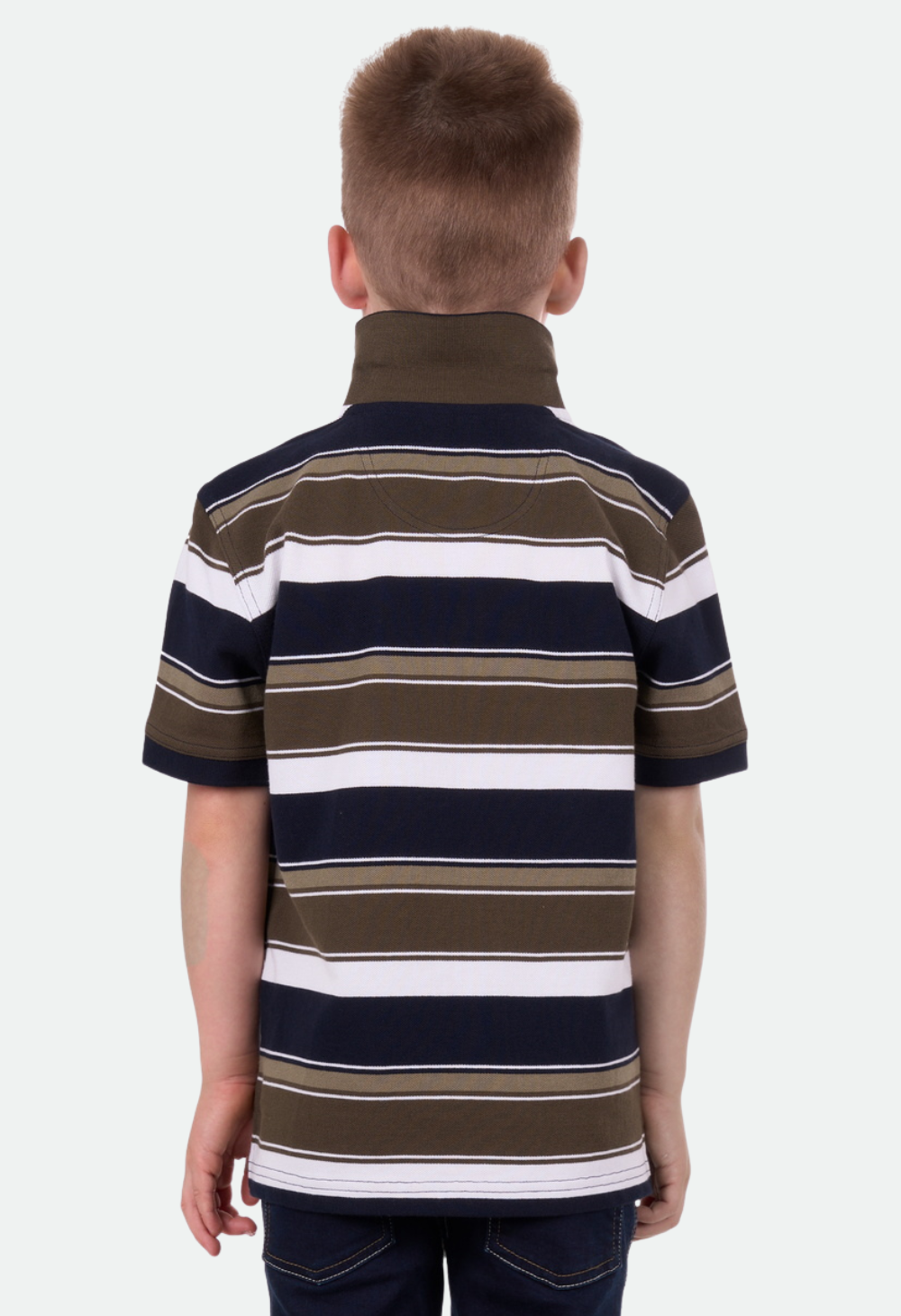 THOMAS COOK BOYS MATTEO S/S POLO (NAVY/TAN)