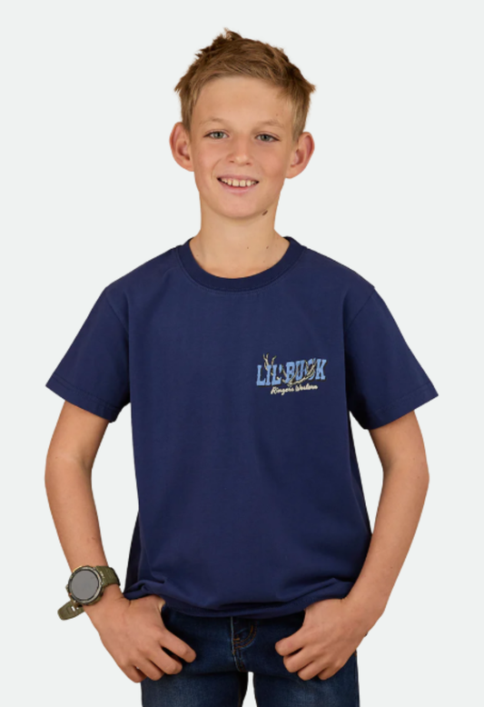Ringers Western Boys Buck Winner Classic Fit T-Shirt - Navy