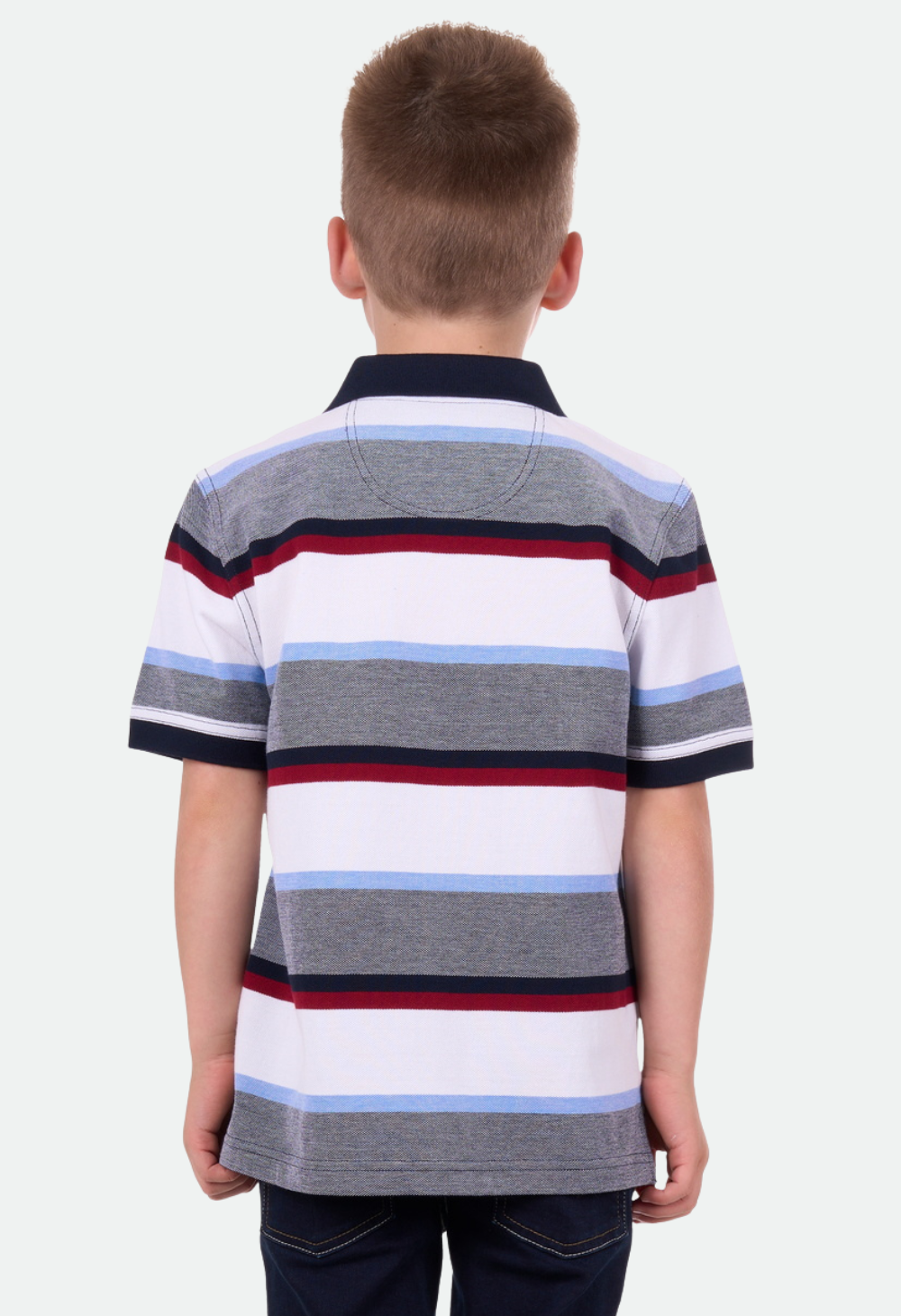 THOMAS COOK BOYS WILL S/S POLO (WHITE/NAVY)