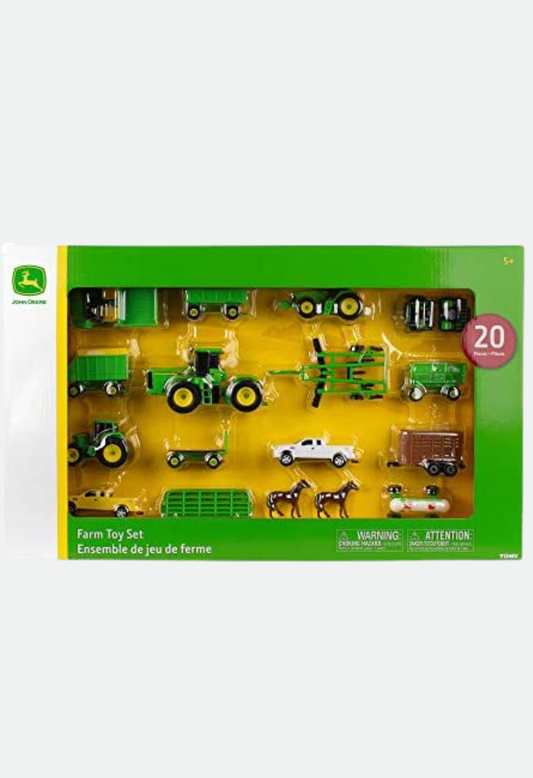 John Deere 1:64 Farm Toy Vehicle Value Set