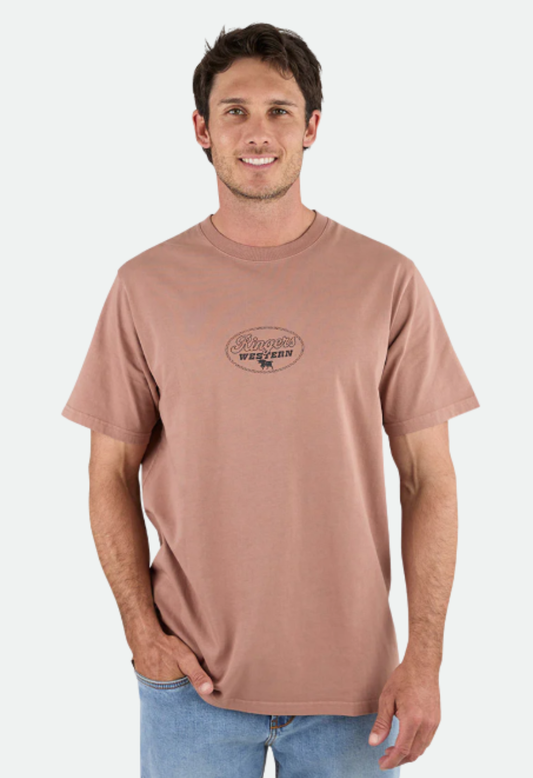 Ringers Western Mens Hauled Stock Fit T-Shirt - Almond
