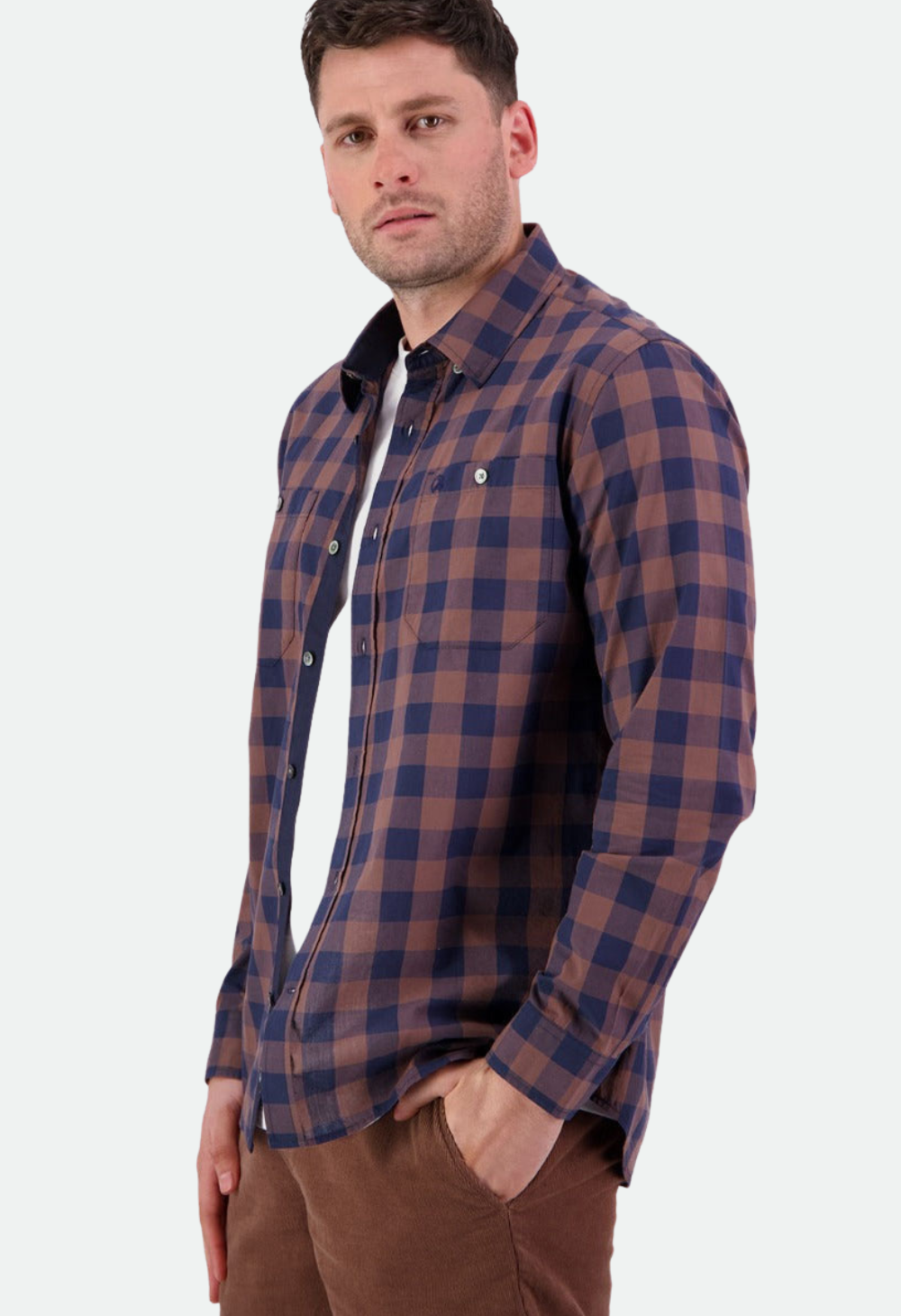 Swanndri Men's Matarangi Long Sleeve Shirt Nutshell Navy