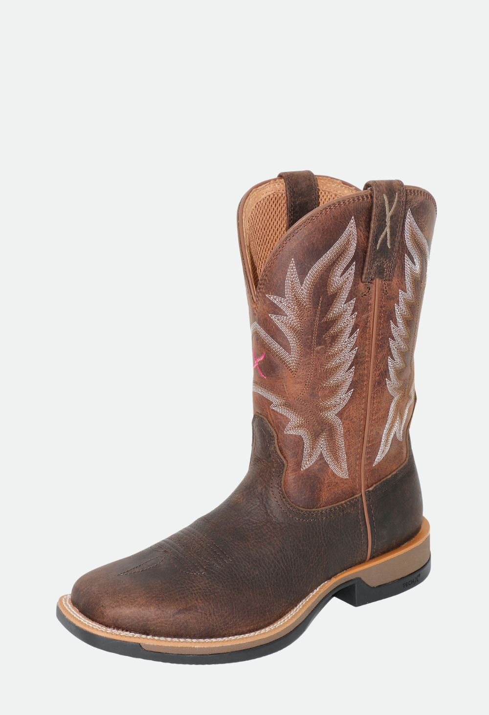 Twisted X - Mens 11 Pink Tech X 1 Boot - Tobacco Brown/Adobe
