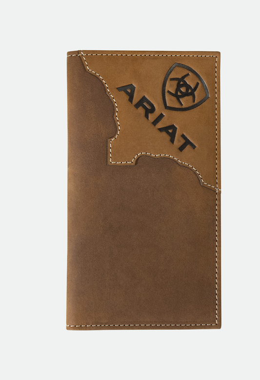 Ariat Men's Two Toned Leather Rodeo Wallet Two Toned Brown