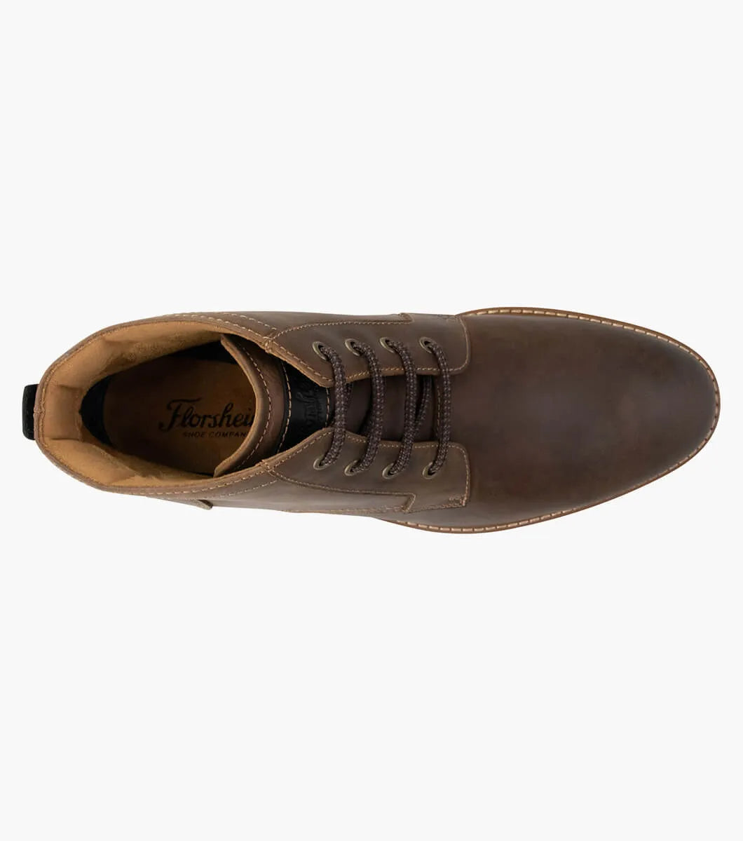Florsheim Mens Renegade 4H Boot  Plain Toe Chukka Boot - Brown