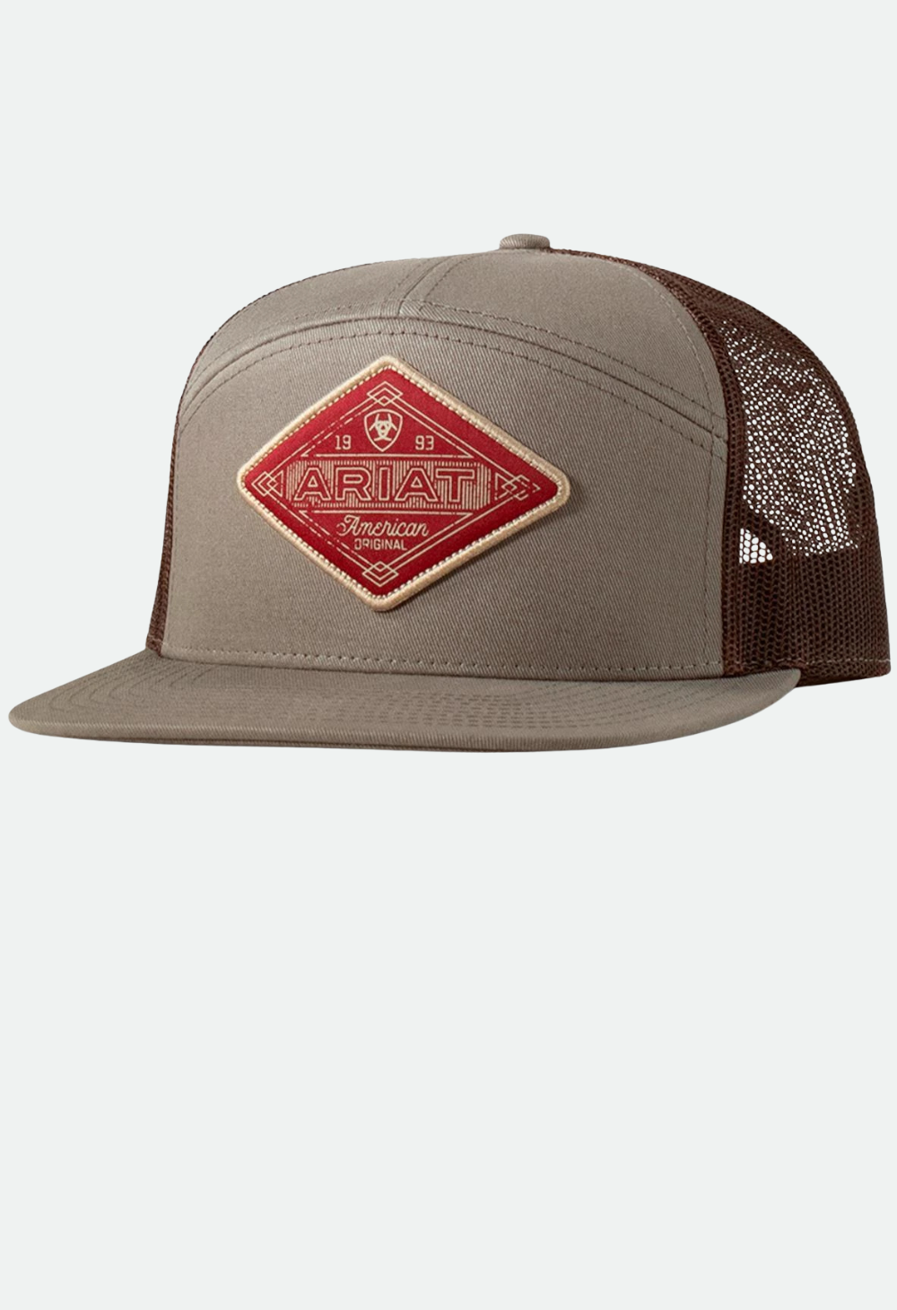 Ariat Men's American Original Diamond Patch Mesh Snapback Cap - Grey