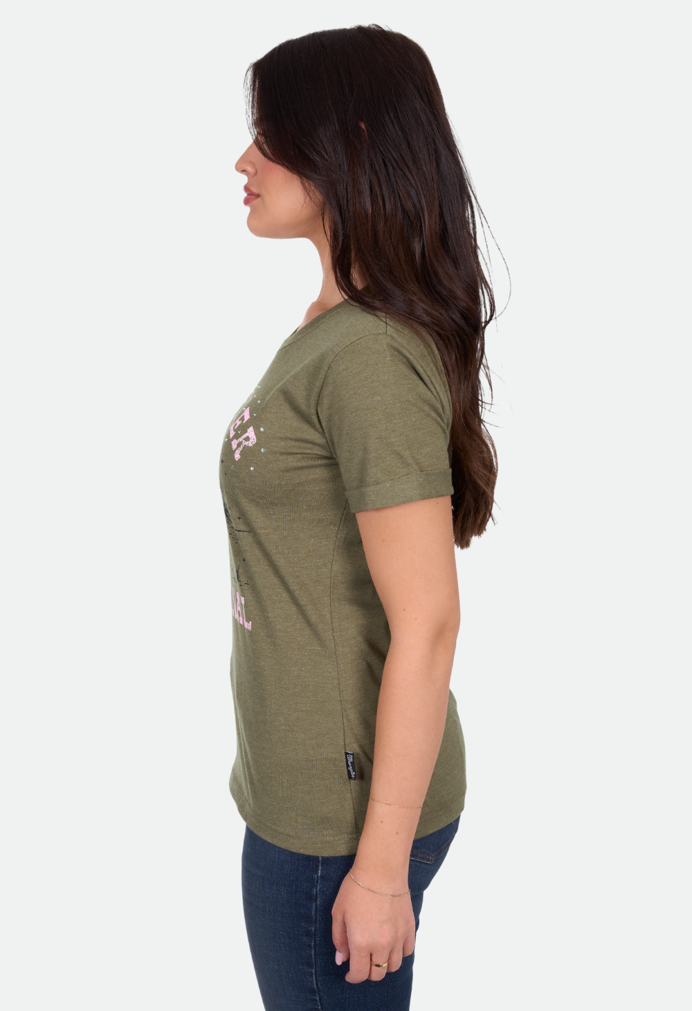Wrangler Women's JENNY SS Tee - Khaki Marle
