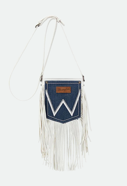 Wrangler Women's Denim Pocket Fringe Bag