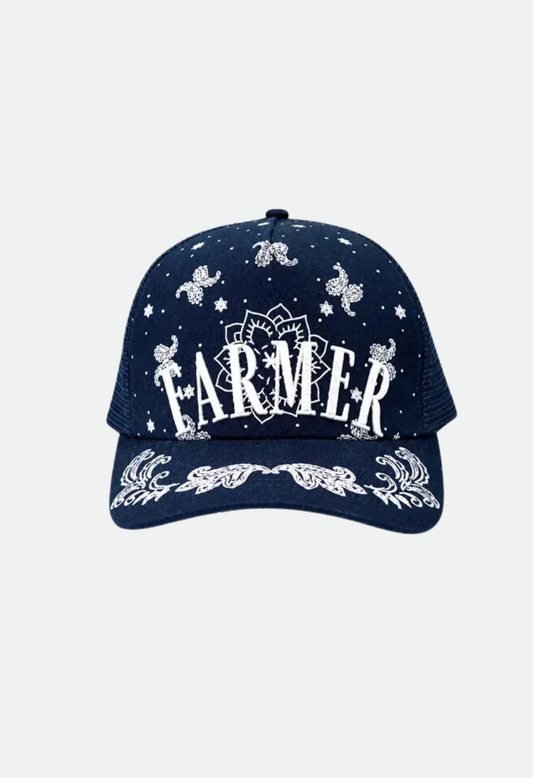 FAR MER Navy Bandana Trucker Cap
