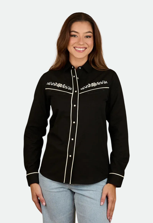 Ringers Western Women's Aisling Womens Western Shirt - Black ( NO EXCHANGE OR REFUND )
