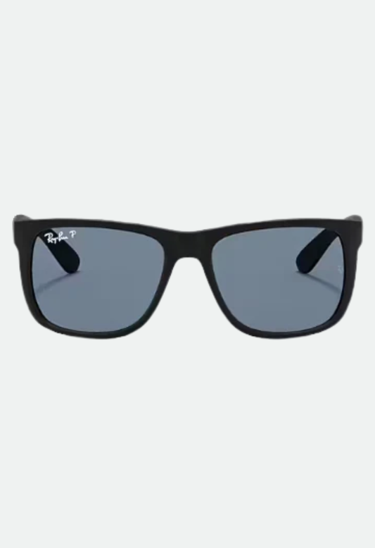 Ray-Ban Justin Rubber Black W/Dark Blue