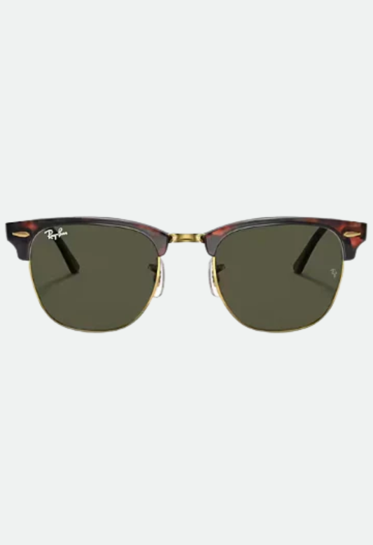 Ray-Ban Clubmaster Classic RB3016 - Mock Tortoise On Arista W/G-15 Green