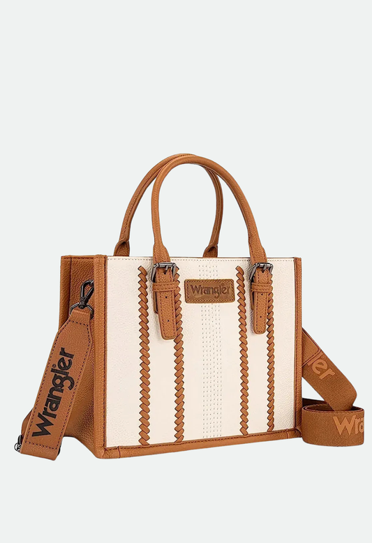 Wrangler Women's Boston Stitch Crossbody Bag - Natural/Tan