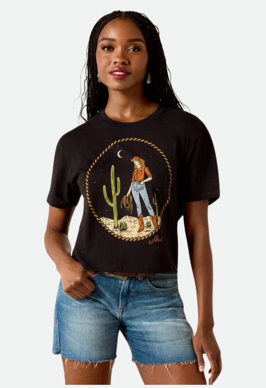 Ariat Women's Night Sky Cowgirl T-Shirt - Black