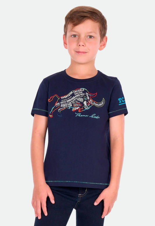 Thomas Cook Boys Terry Short Sleeve Tee - Navy