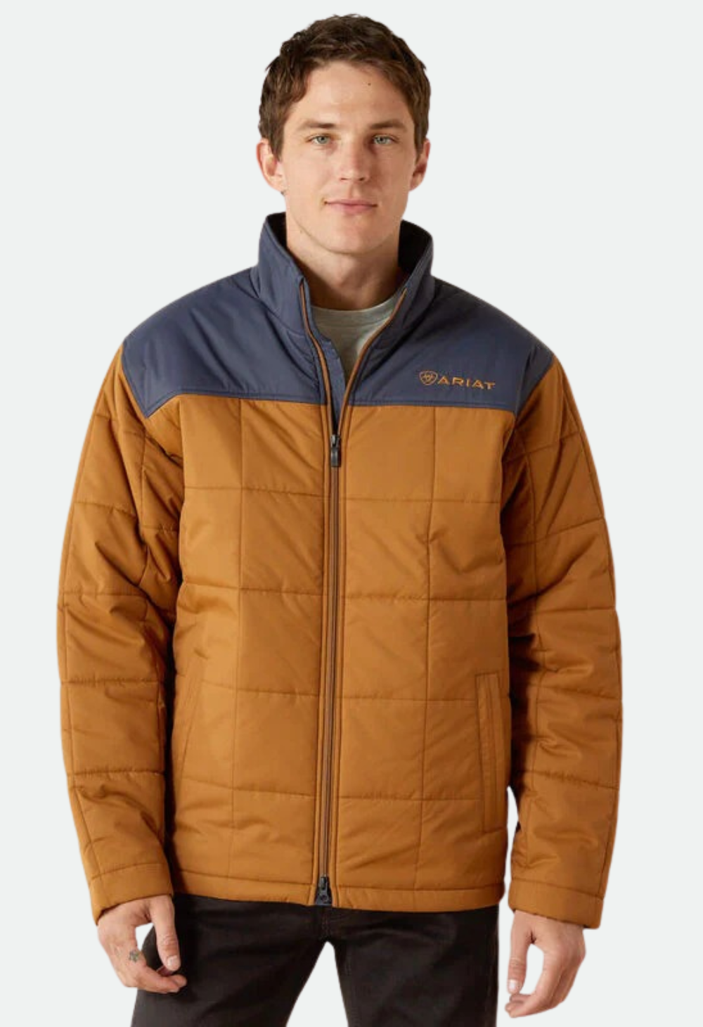 Ariat Men's Crius Insulated Jacket -  Blue Nights/Almond Khaki