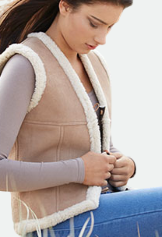 Wild Goose Ladies Toggle Sheepskin Vest