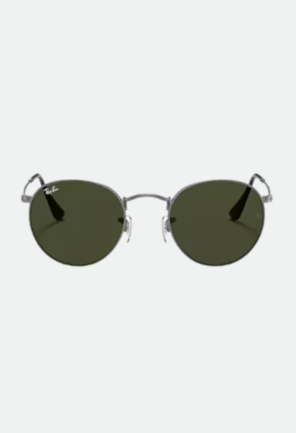 Ray-Ban Round Metal Matte Gunmetal W/G-15 Green