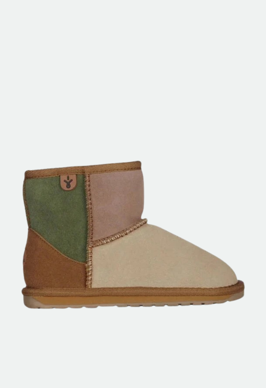 EMU AUSTRALIA LITTLE KIDS WALLABY MINI PATCHWORK - CHESTNUT