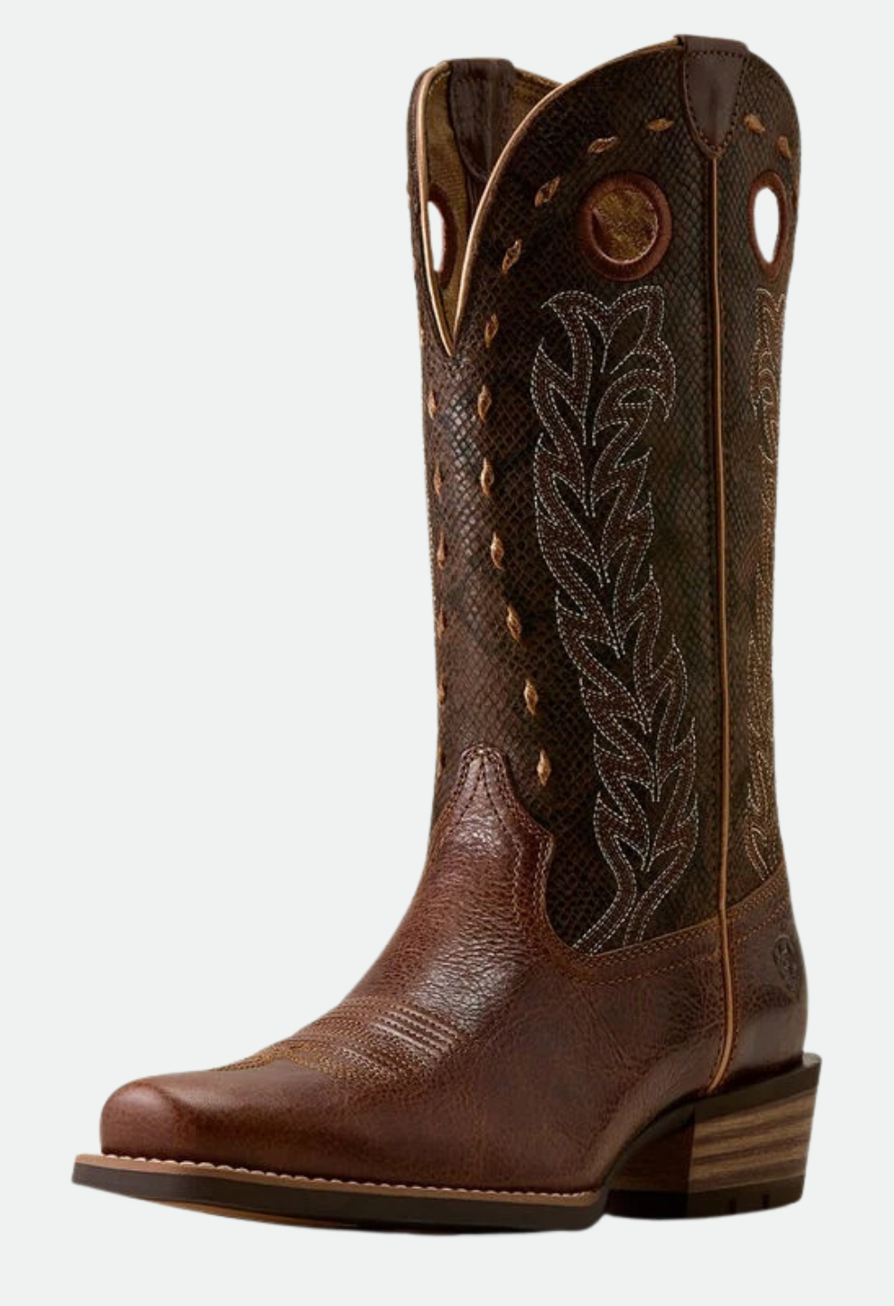 Ariat Women's Lucera Narrow Cutter Toe Western Boot - Deepest Tan|Chocolate Snake Print