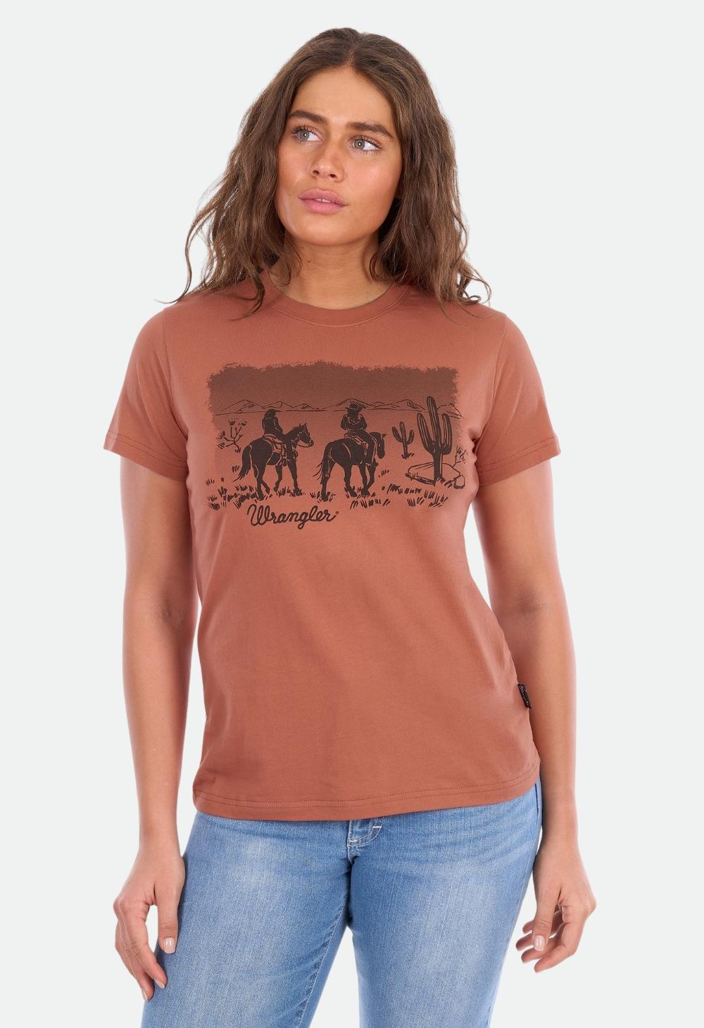 Wrangler Women's Adele Short Sleeve Tee – Copper