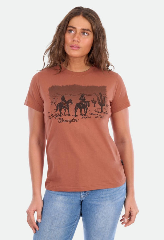 Wrangler Women's Adele Short Sleeve Tee – Copper