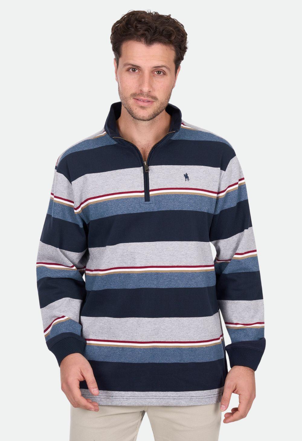 Thomas Cook – Men’s Nathan 1/4 Zip Stripe Rugby