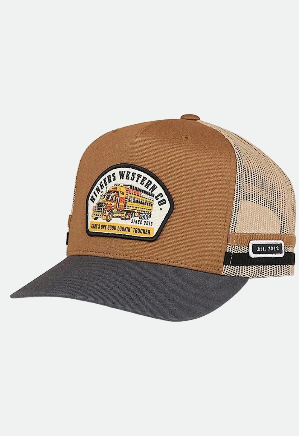 Ringers Western Workhorse Deep Fit Trucker Cap - Clay/Black