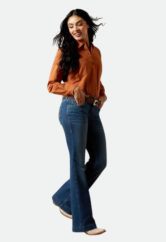 Ariat Women's Perfect Rise Leslie Slim Trouser Jeans - Vermont