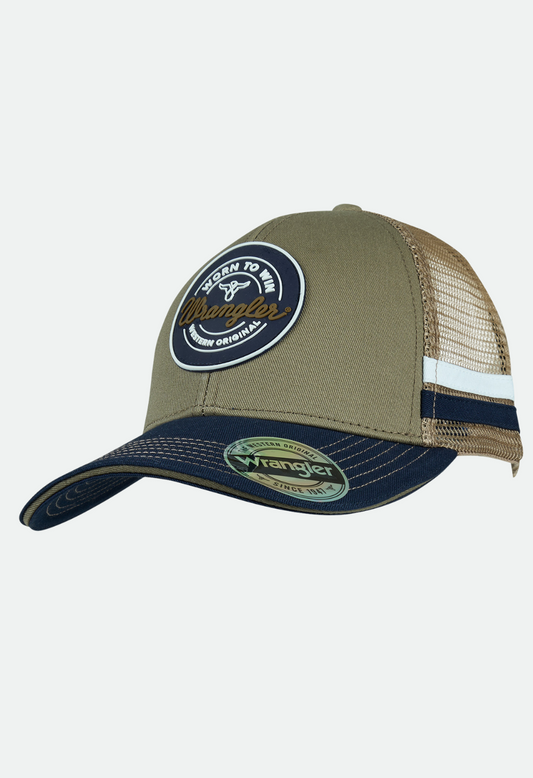 Wrangler MERLIN TRUCKER Cap - Tan/Navy