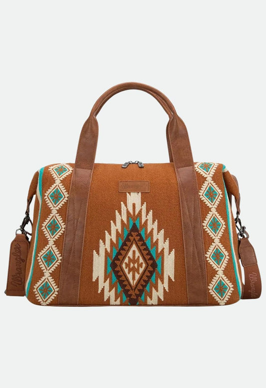 Wrangler Maya Aztec Duffle Bag - Tan