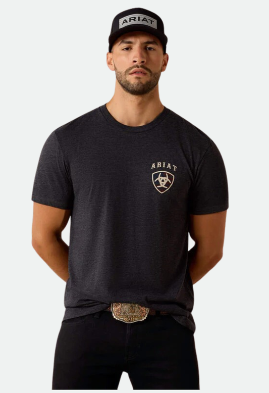 Ariat Men's American Bison Classic Fit T-Shirt - Charcoal Heather