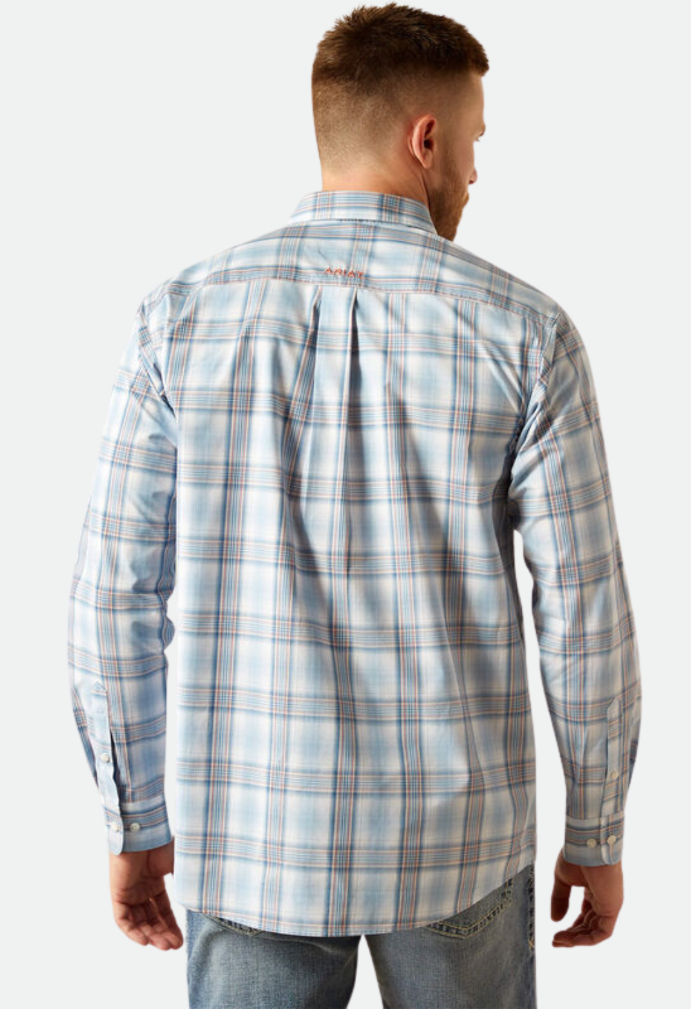 Ariat Men's Pro Series Team Finnegan Classic Fit Shirt -  BLUE/ORANGE