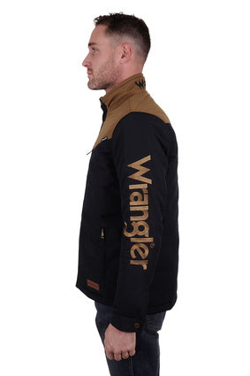 WRANGLER MENS SPENCER JACKET (BLACK/TAN) - CLEARANCE