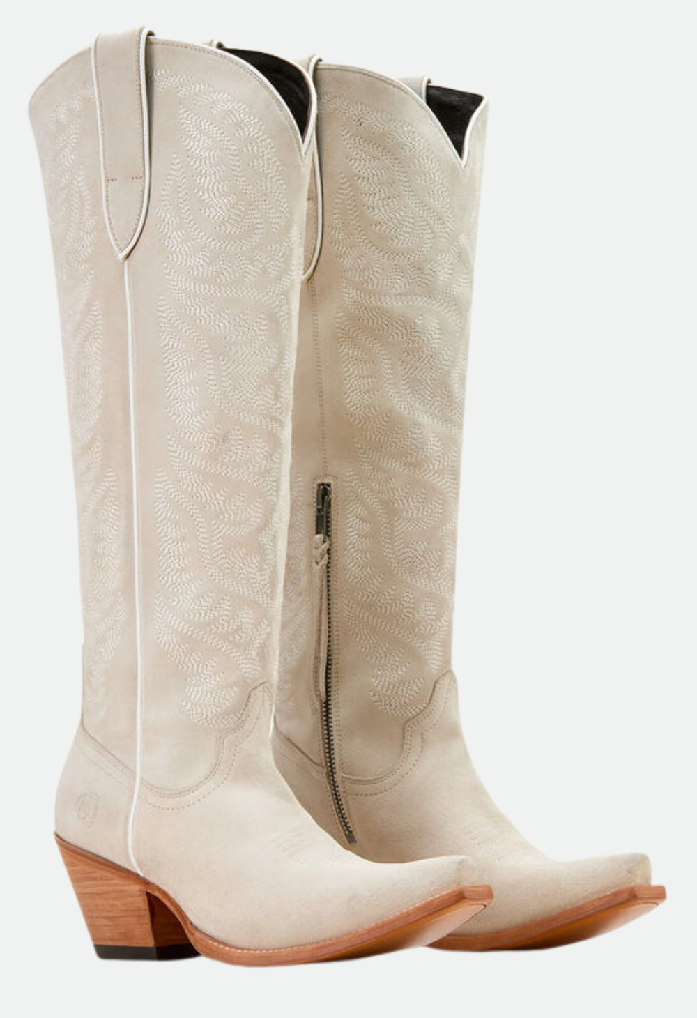 Ariat Women Laramie StretchFit Western Boot - Oyster Suede