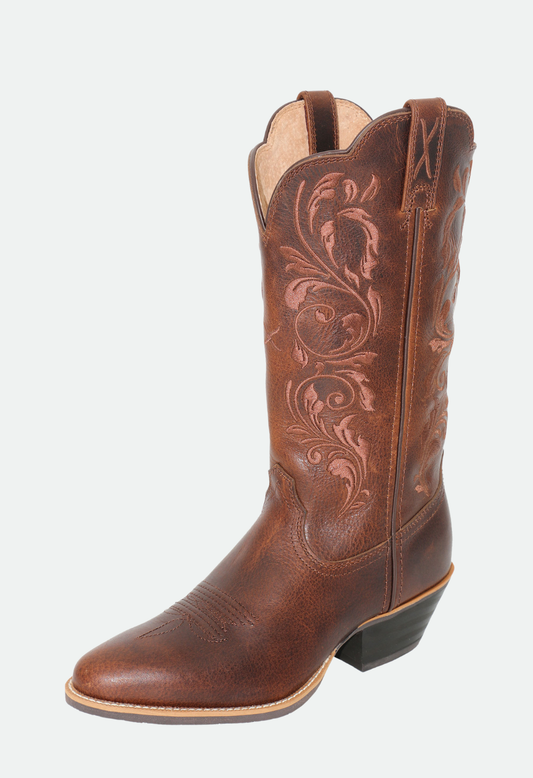 The Twisted X Women's 12" Western Boot - Chocolate