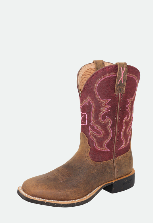Twisted X Women's 11" Tech X2 Boot - Brunette/Oxblood