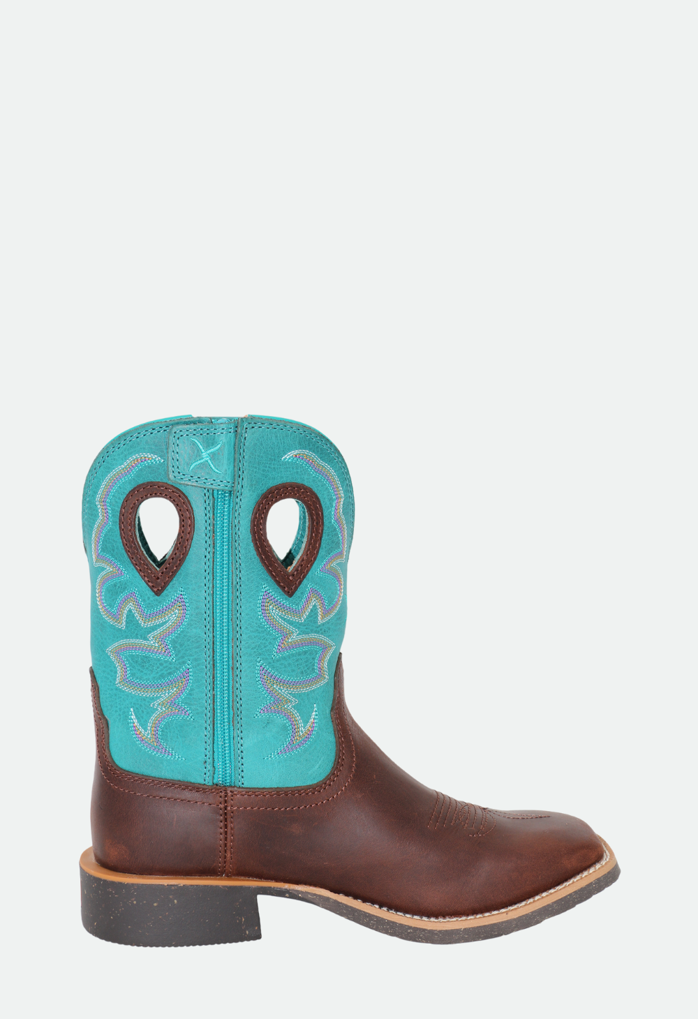 Twisted X Women's 9" Tech X2 Zip Boot - Chocolate Truffle/OceanBlue