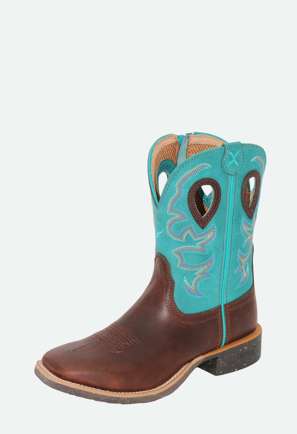 Twisted X Women's 9" Tech X2 Zip Boot - Chocolate Truffle/OceanBlue