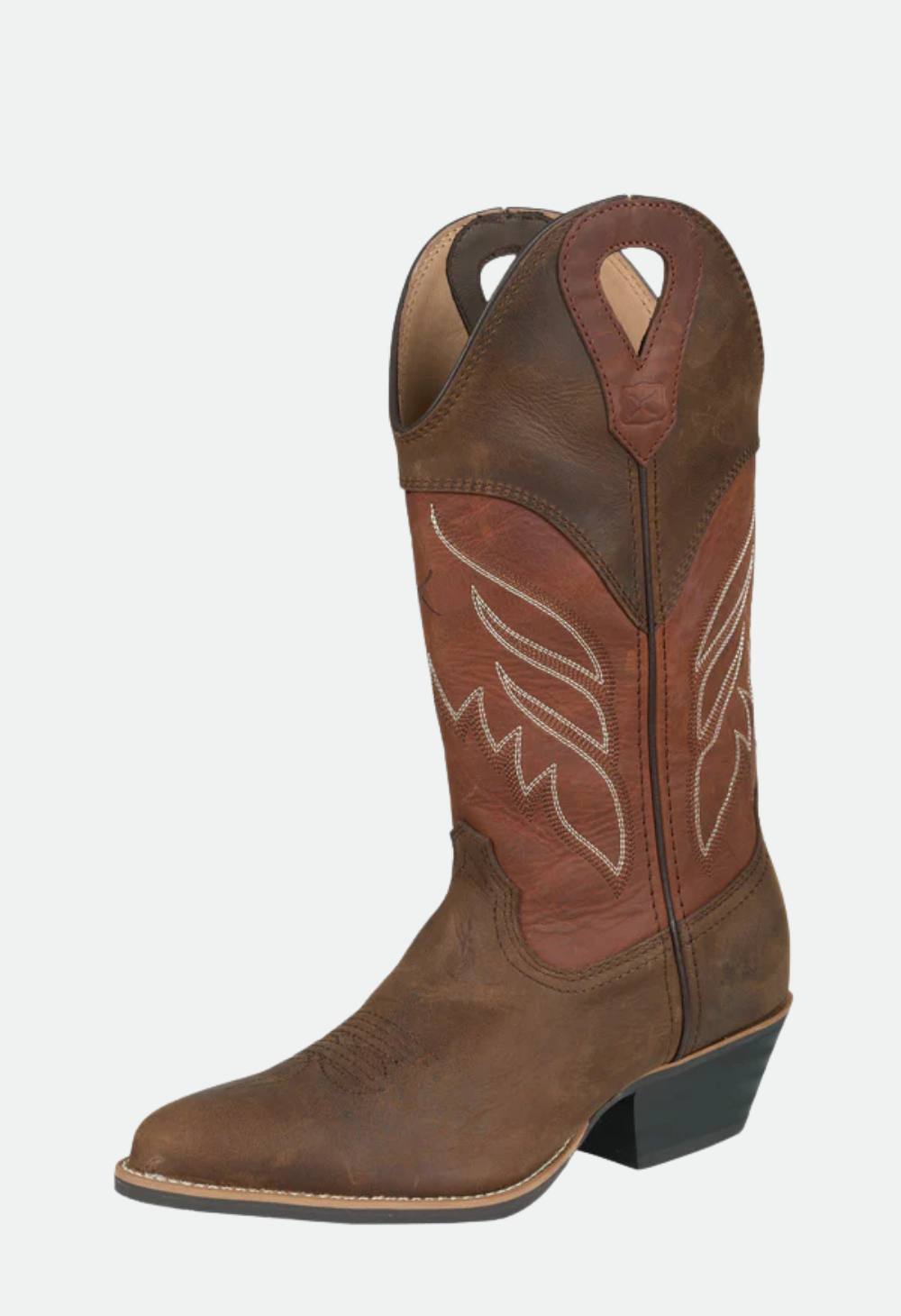 Twisted X Women's 12" Dual Tone Western Boot - BROWN/GINGER
