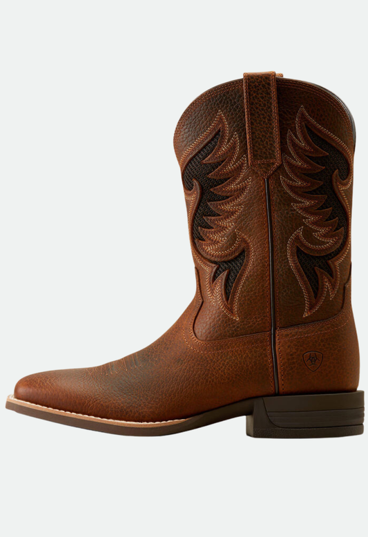 Ariat Men's Cowpuncher VentTEK Cowboy Boot - Brown Oiled Rowdy