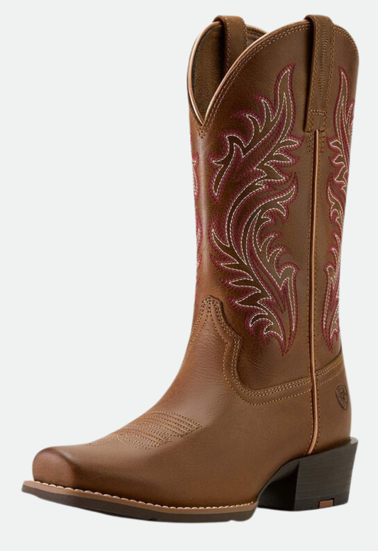 Ariat Women's Round Up Narrow Cutter Western Boot - Sorrel Crunch