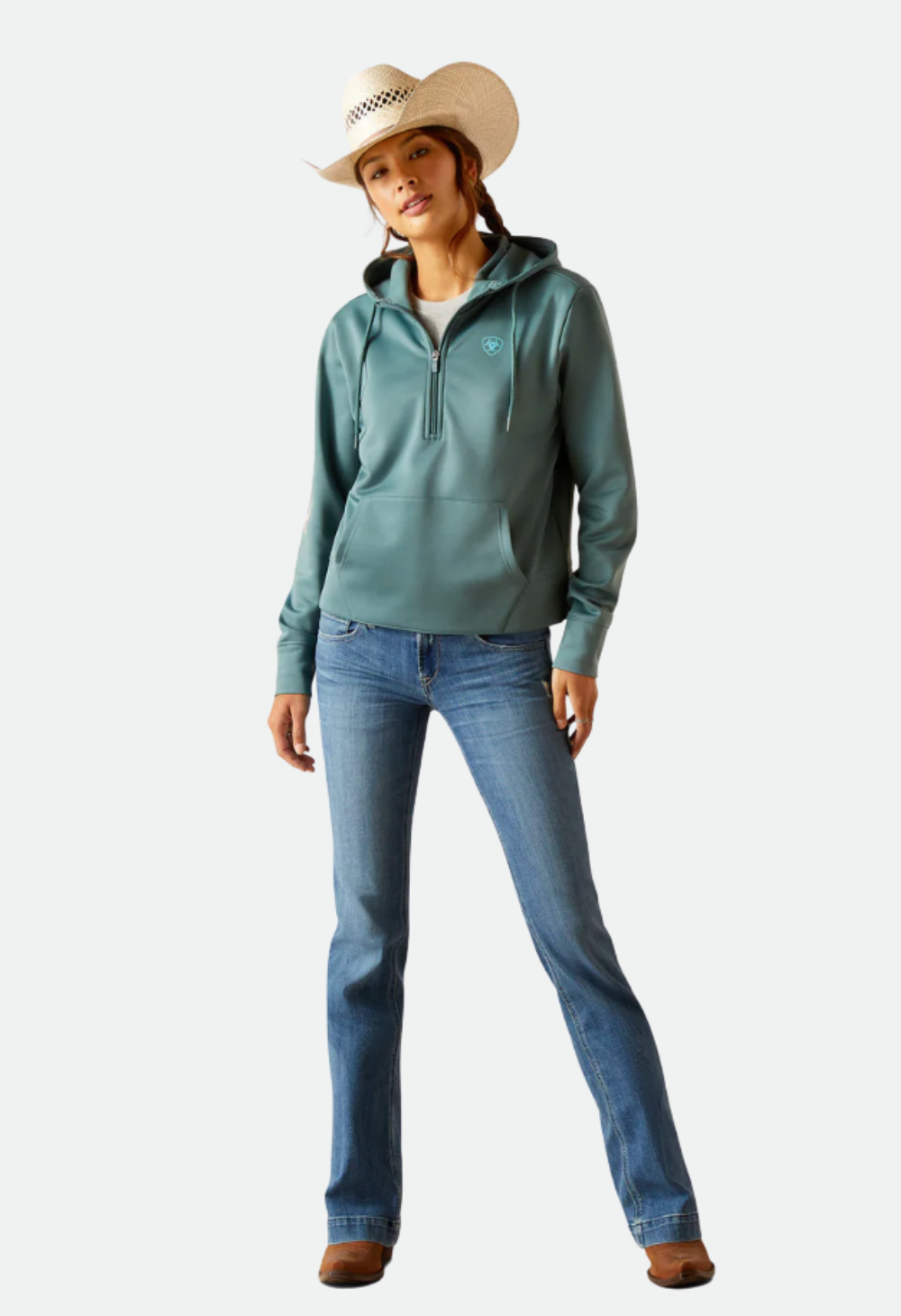 Ariat Women's 1/2 Zip Tek Hoodie - North Atlantic (10049034 )